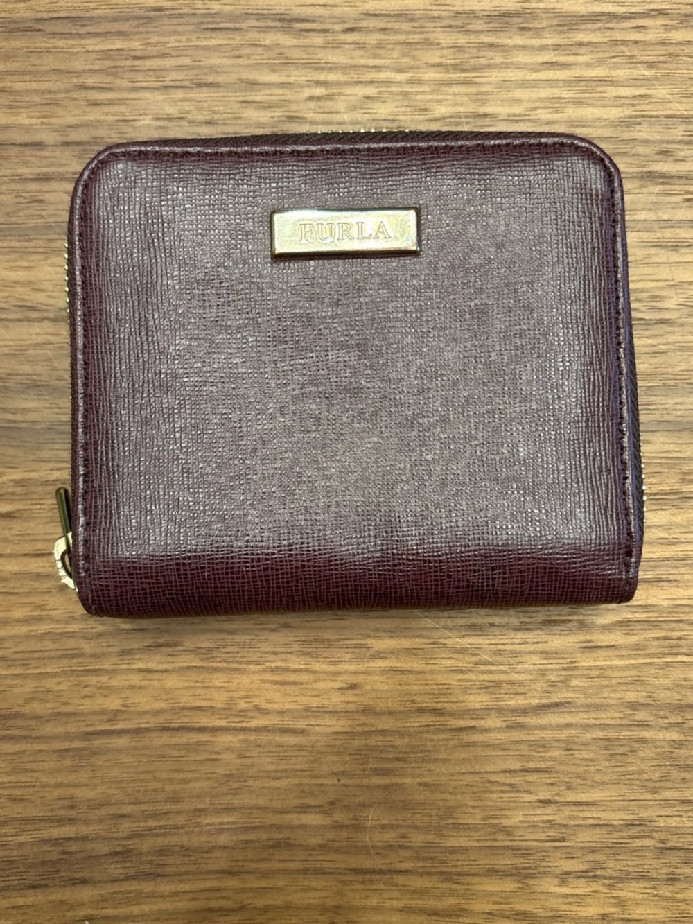Furla Small Zip-Around Wallet in Deep Wine
